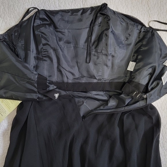 NWT - Nine West Hot 9 Black Silk Strapless Dress - Picture 4 of 8
